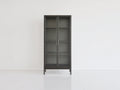 Vitrine - Métal-Verre - 82x38x188 cm - Anthracite - Style industriel