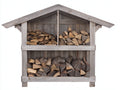 Abri à bûches - Bois - 184 x 82 x 196 cm - Brun - Style rustique
